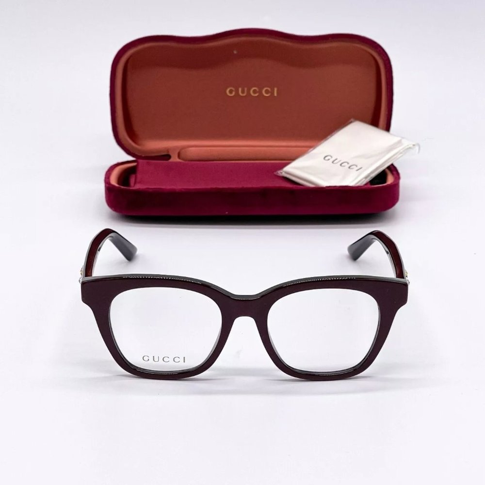 Sale! New Gucci 49mm Women's Red and Black Eyeglasses! - Picture 2 of 8